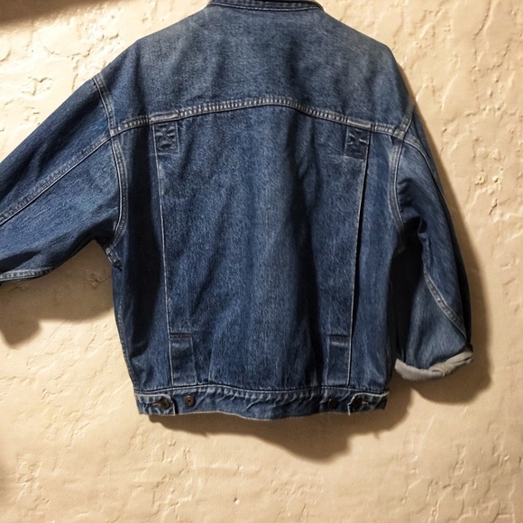 Oversized vintage button collage denim jacket - Picture 2 of 6